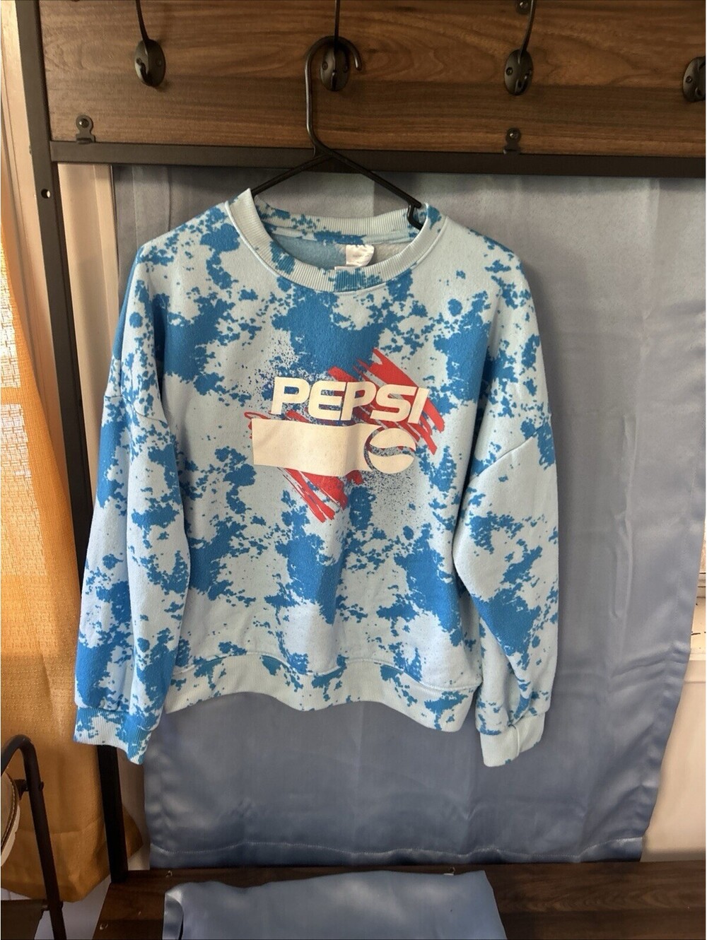 Pepsi Blue Tie Die Sweatshirt Size Xl